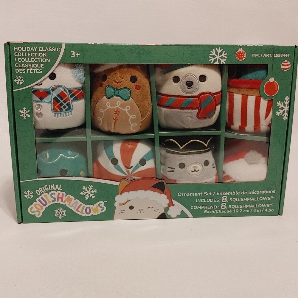 SQUISHMALLOWS Holiday Classic Collection Ornament Set of 8 SQUISHMALLOWS…